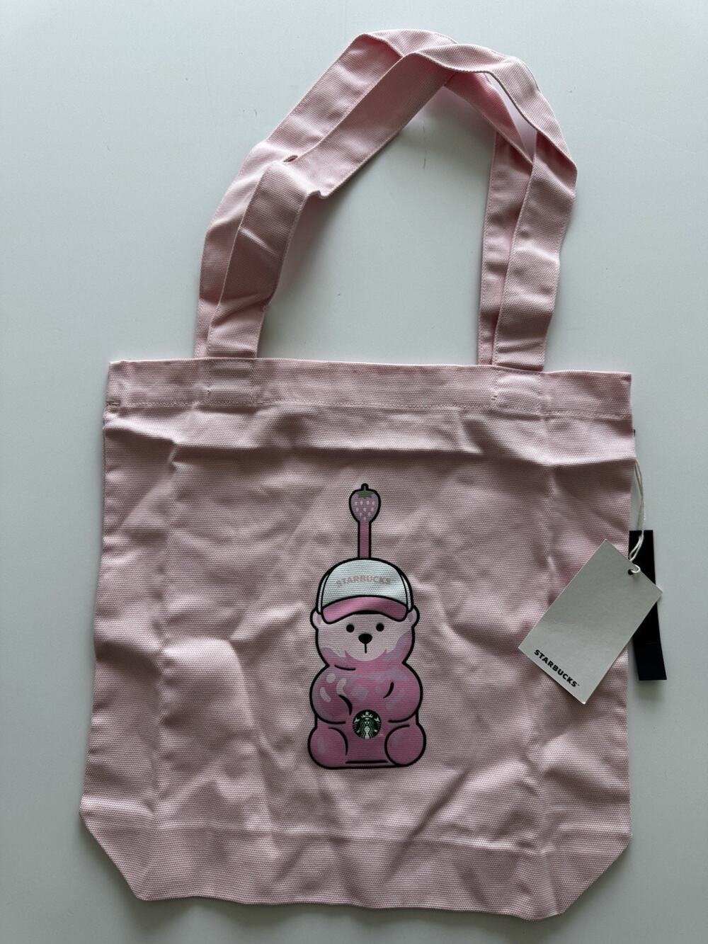 Starbucks Bearista Tote Bag Summer 2026 Pink Strawberry Bear Limited Edition